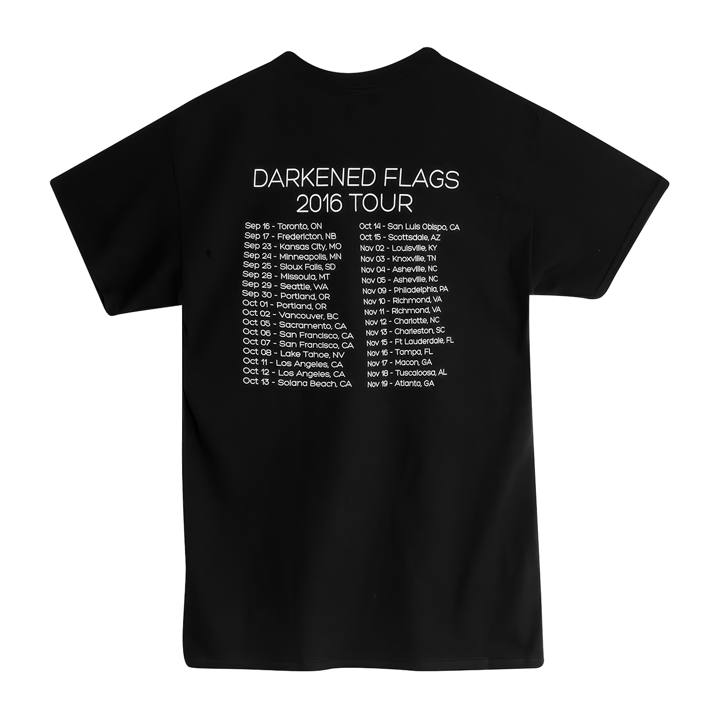 Darkened Flags 2016 Fall Tour T-Shirt