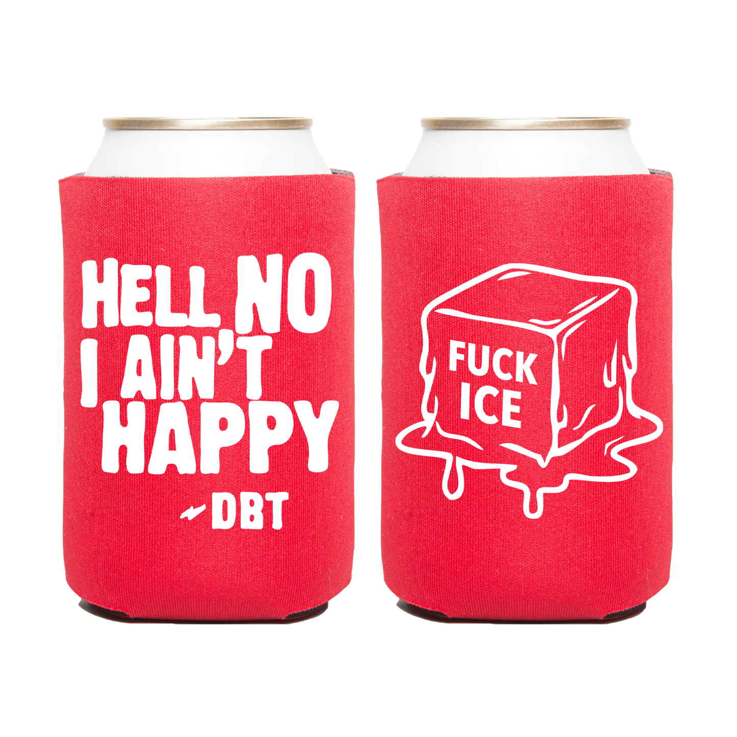 Hell No/Fuck Ice Koozie